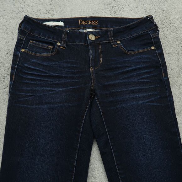 Decree Jeans Junior's Size 5 Blue Low-Rise Legging Denim 31" Inseam Stretch - Picture 13 of 16